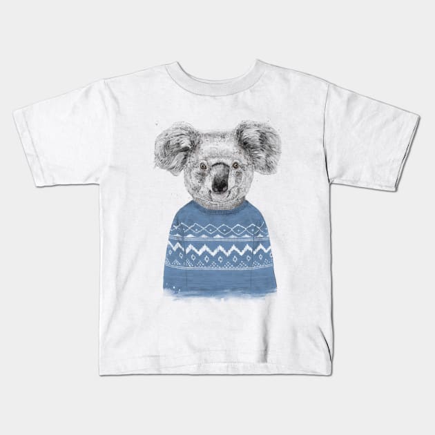 Winter koala Kids T-Shirt by soltib